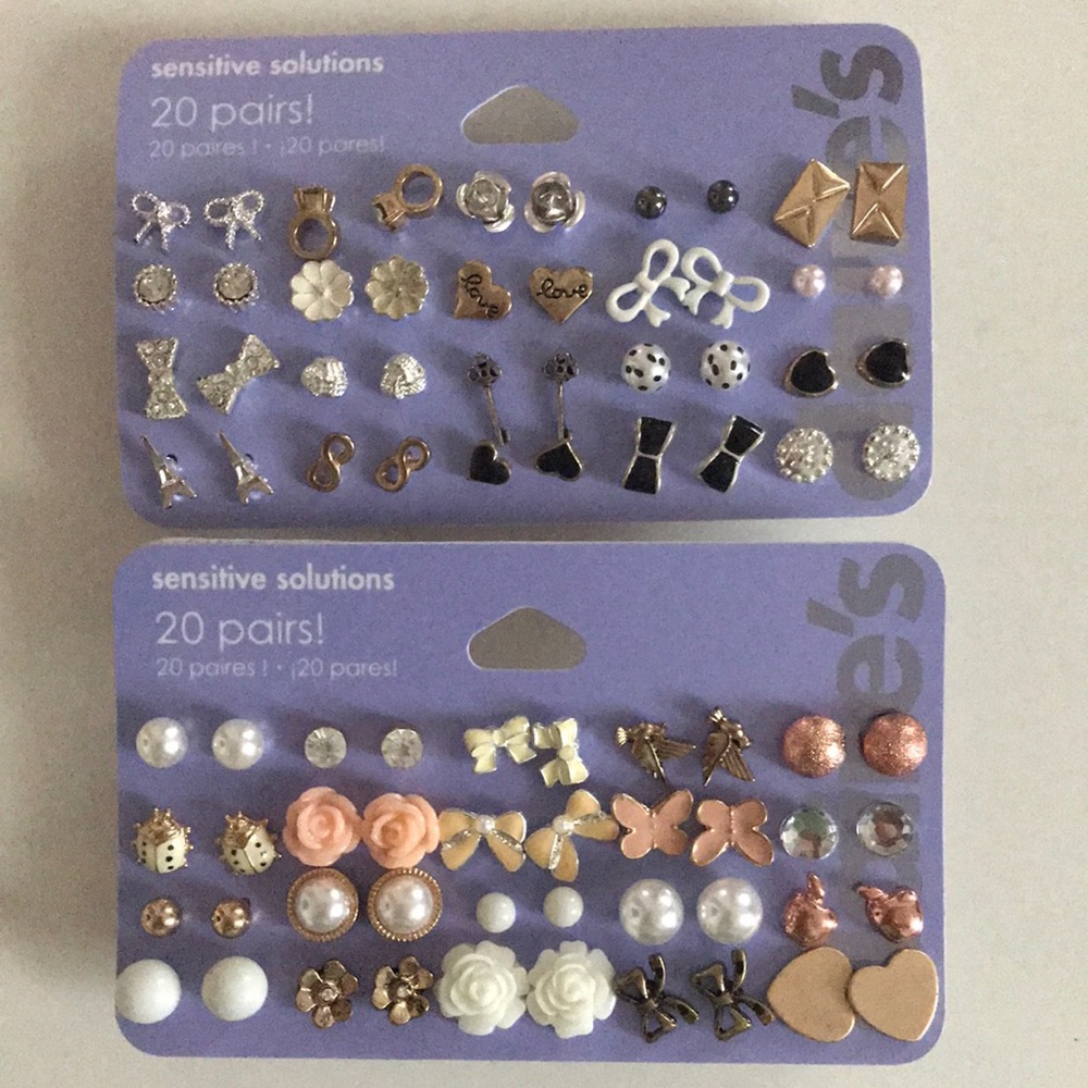 40 pairs of earrings from Claire’s
